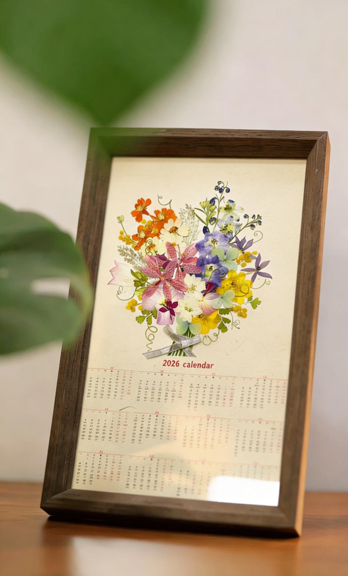 新年压花台历DIY